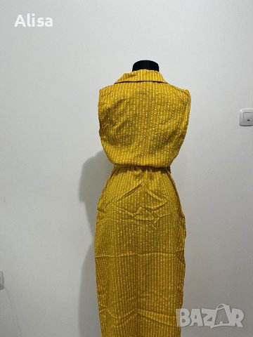 Жълта дамска рокля, снимка 7 - Рокли - 41772825