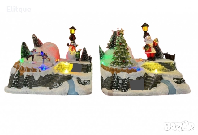 Светеща Коледна декорация с Дядо Коледа или Снежен човек – Празнична магия за вашия дом, снимка 3 - Други стоки за дома - 52832192