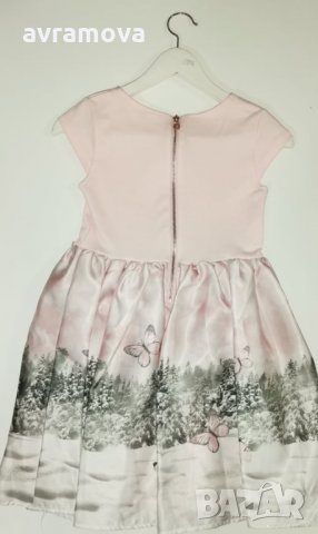 Официална рокля НМ розова – 134-140см, 8-10 години, снимка 14 - Детски рокли и поли - 34006783
