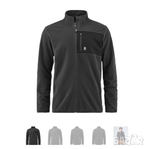 Мъжко полар  Bula, тъмносиво размер Л, снимка 2 - Спортни дрехи, екипи - 52447560