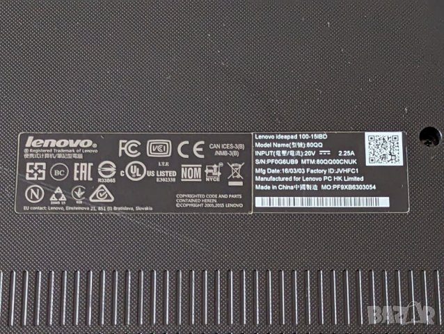 Лаптоп Lenovo 100 I3 - на части, снимка 5 - Части за лаптопи - 42499298