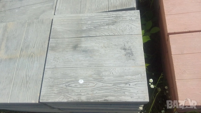 ПЛОЧКИ тротоарни 45х45см дебелостенни.. ВТОРО качество, бетонни сиви и цветни.. Имаме с различни шар, снимка 6 - Строителни материали - 52029692