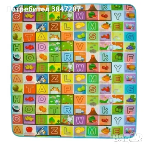 ♦️♦️Двулицево детско килимче, Топлоизолиращо. 120х180 см и дебелина 0.5 см "Учи английски", снимка 2 - Други - 48957559