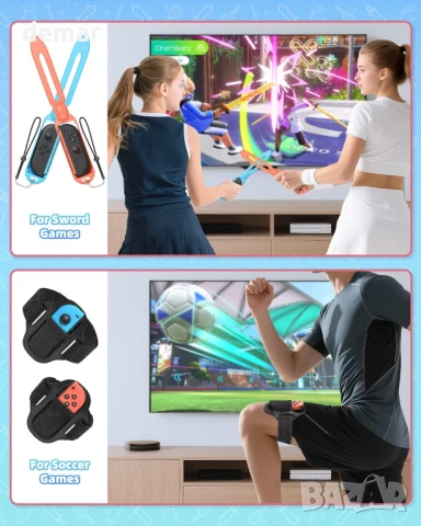 MENEEA Комплект спортни аксесоари за Nintendo Switch 2 2025/1/OLED с органайзер, снимка 6 - Аксесоари - 50766435