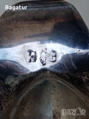 Фламандски свещник,19век,маркиран, арт нуво, посребрен, Ррр!, снимка 10 - Антикварни и старинни предмети - 52525671