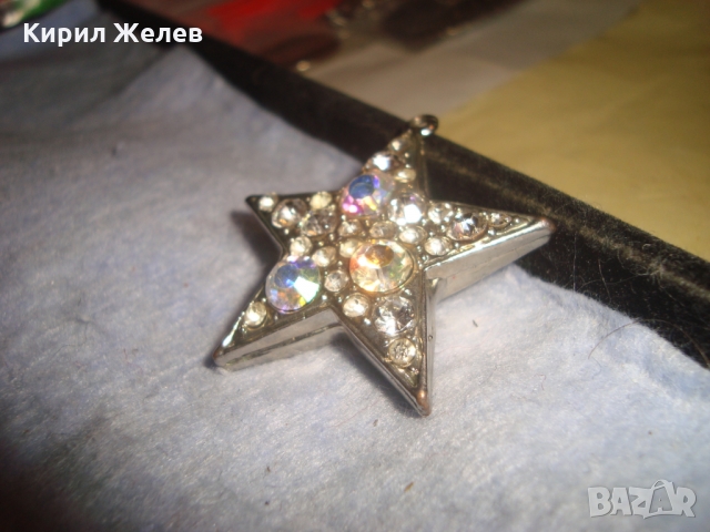 КРИСТАЛНА СРЕБРИСТА ЗВЕЗДА АРТ МЕДАЛЬОНЧЕ 26396, снимка 5 - Колиета, медальони, синджири - 36064032