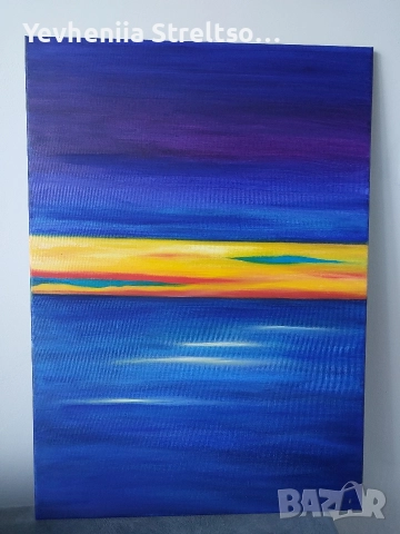 Оригинальная картина ЗАКАТ НА МОРЕ