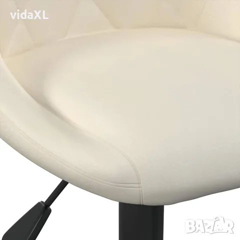vidaXL Бар табуретки, 2 бр, кремави, кадифе, снимка 8 - Столове - 56147108