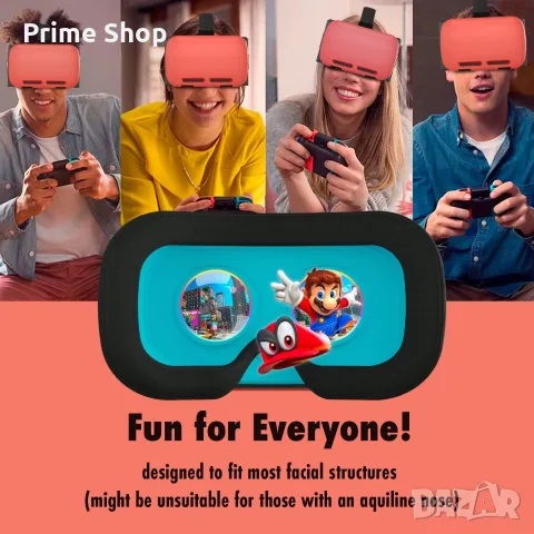 Очила за виртуална реалност Orzly VR за Nintendo Switch и OLED, снимка 5 - Аксесоари - 56143468