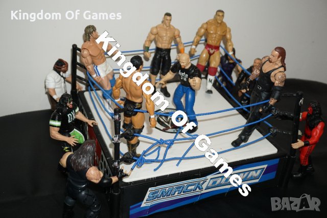 12 Броя WWE Кеч Фигурки JAKKS Pacific И Mattel И Оригинален Пружиниращ Кеч Ринг JAKKS Pacific 2007, снимка 2 - Колекции - 44474006