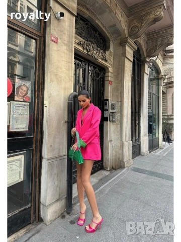 Дамско Розово Палто , снимка 3 - Палта, манта - 52221533