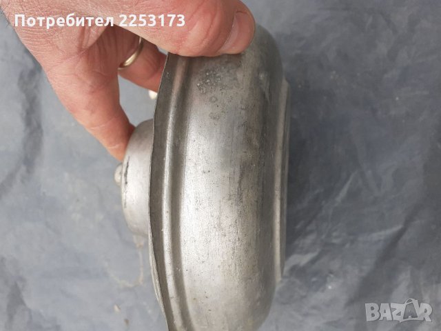 Стара чиния с капак и надпис, снимка 2 - Декорация за дома - 35982239