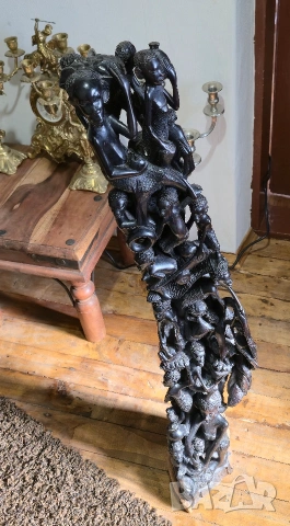 Африканско изкуство- Дървото на живота, снимка 2 - Декорация за дома - 53843555