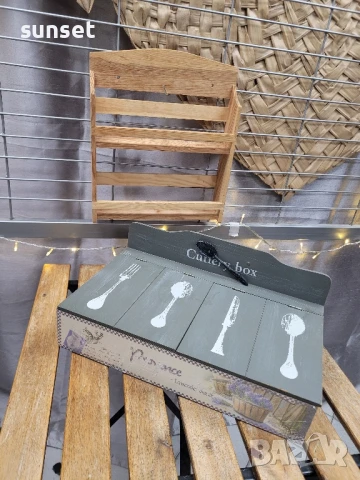 стелаж за подправки и кутия за прибори, снимка 10 - Аксесоари за кухня - 50642140