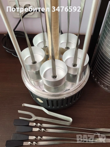 Вертикален грил за шишчета - шашлик, шашличница, снимка 3 - Скари - 53620640