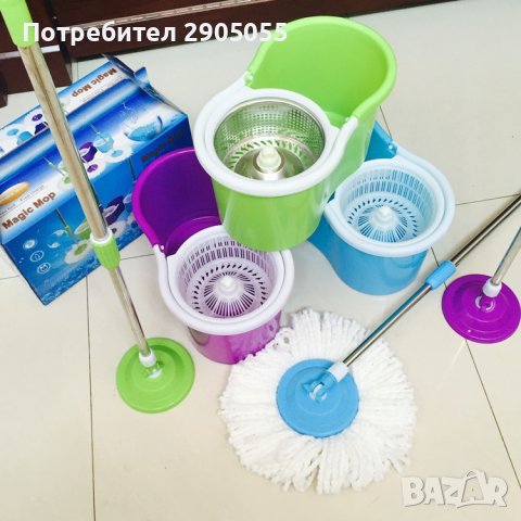 Моп за почистване на под - ламинат - spin mop 360, снимка 7 - Мопове, кофи, четки и метли - 44326527