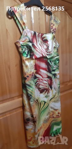 Разкошна Рокля Копринен Сатен ! НОВА!, снимка 3 - Рокли - 41957238
