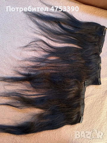 Екстеншъни естествена коса на треси, снимка 5 - Аксесоари за коса - 53687743
