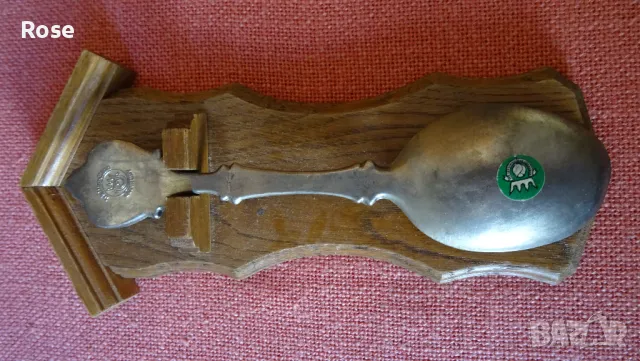 Винтидж калаени лъжици  Zinn Germany върху дървена поставка., снимка 13 - Антикварни и старинни предмети - 47284990