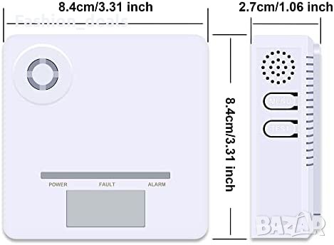 Нов Алармен детектор за въглероден оксид Аларма CO за дом офис на батерии, снимка 6 - Други стоки за дома - 40284507