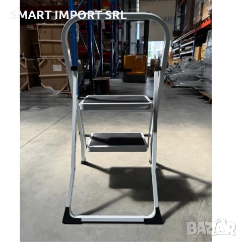 Стоманена сгъваема стълба KMH0202C, 2 стъпала, снимка 3 - Железария - 52007027