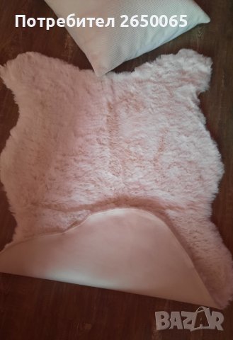 Пухкаво бяло килимче+възглавничка плюш-лукс!, снимка 5 - Килими - 42654672