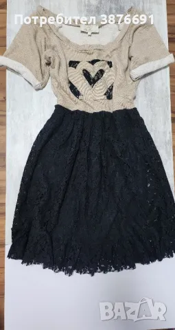 Бутикова рокля със сърце и дантела луксозен модел , снимка 2 - Рокли - 48296791