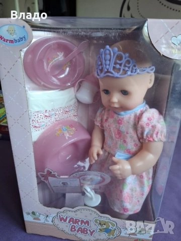 Warm Baby - Пишкаща кукла-бебе с пелена и гърне, снимка 2 - Кукли - 52833986