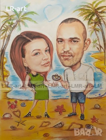 Рисувам ръчно КАРИКАТУРИ, ШАРЖ от снимка по ваш избор, професионално, снимка 16 - Картини - 44366197