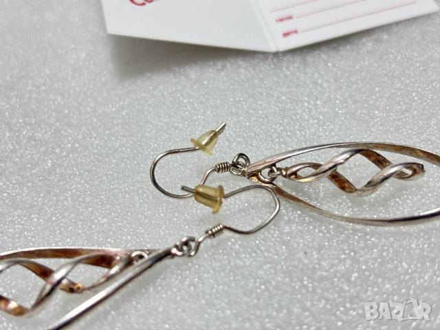 Сребърни Обеци (проба 925)-4,67 грама, снимка 4 - Обеци - 52545758