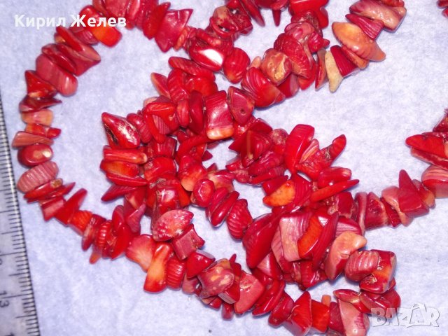 ПРЕКРАСНО СКЪПОЦЕННО ВИНТИДЖ АРТ КОЛИЕ от НАТУРАЛЕН ЧЕРВЕН КОРАЛ БИЖУ РЪЧНА ИЗРАБОТКА 15376, снимка 8 - Колиета, медальони, синджири - 41753198