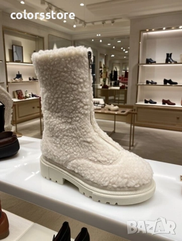 Равни боти - бежови - FN58 , снимка 1 - Дамски боти - 47586040