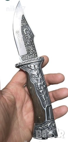 сгьваем нож джобен+кальф естествена кожа за колан ловен луксозен, снимка 5 - Ножове - 42081606