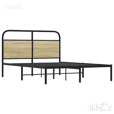 vidaXL Рамка за легло без матрак 140x190 см дъб сонома инженерно дърво, снимка 5 - Спални и легла - 56147503