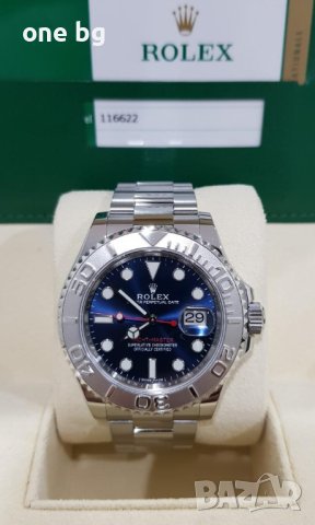 Rolex Yacht Master Silver Blue , снимка 4 - Мъжки - 41878932
