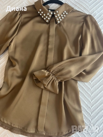 Дамска кафява риза