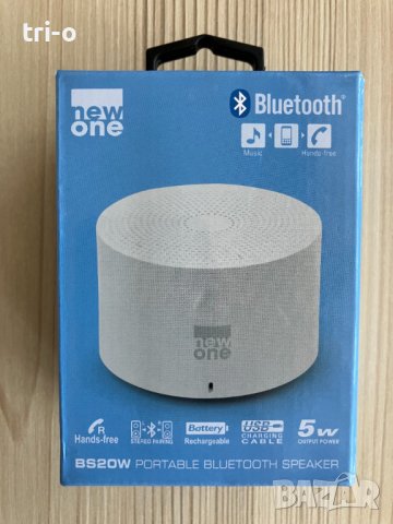 Портативна BLUETOOTH Колонка - Бяла 5W, снимка 3 - Bluetooth тонколони - 41465286