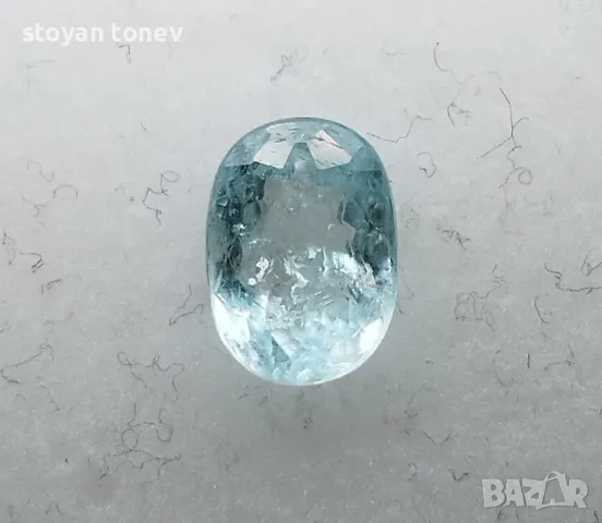 Рядък син Параиба турмалин със силен блясък - 1.37кт.! Сертификат! Нов!, снимка 8 - Други - 49927240