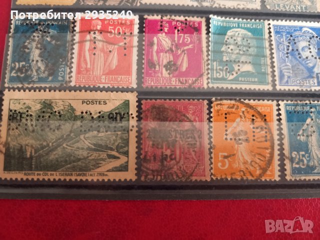 Перфини марки Франция, снимка 3 - Филателия - 42180647