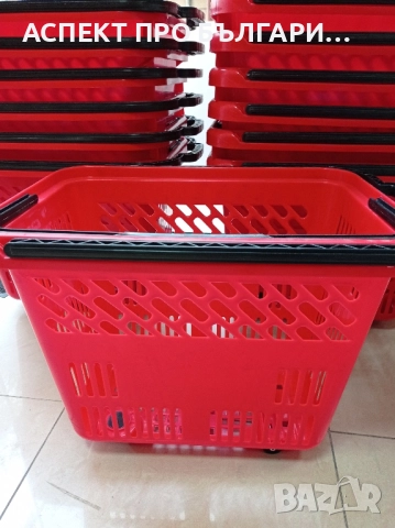 Кошница за пазаруване 54л на колелца , снимка 2 - Оборудване за магазин - 52498159