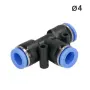T-образна PVC бърза връзка Ø4 mm, снимка 1