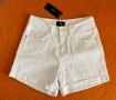 Нови дамски бели дънкови къси панталонки , снимка 1 - Къси панталони и бермуди - 41560215