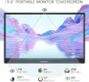 Wstirhy 15,6-инчов FHD 1080P IPS преносим сензорен екран Преносим сензорен екран с USB, снимка 2