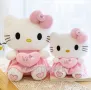 Голяма плюшена играчка Кити Hello Kitty Love, Розово Коте Кити, снимка 1