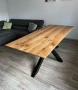 трапезна маса масив дъб с метални крака , снимка 12