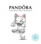 Талисман Pandora Пандора сребро 925 Home Kitty. Колекция Amélie, снимка 1 - Гривни - 39568394