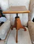 Въртяща се дървена табуретка за пиано ,,Арт деко". С регулируема височина. , снимка 2