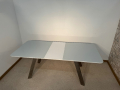 Стъклена дизайнерска трапезна маса, разтегателна, неползвана  !, снимка 8