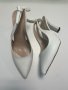 Дамски елегантни обувки с панделка - Бели 39, снимка 1 - Дамски обувки на ток - 41803078