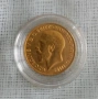 Златна монета 1/2 Суверен Джордж V, снимка 1